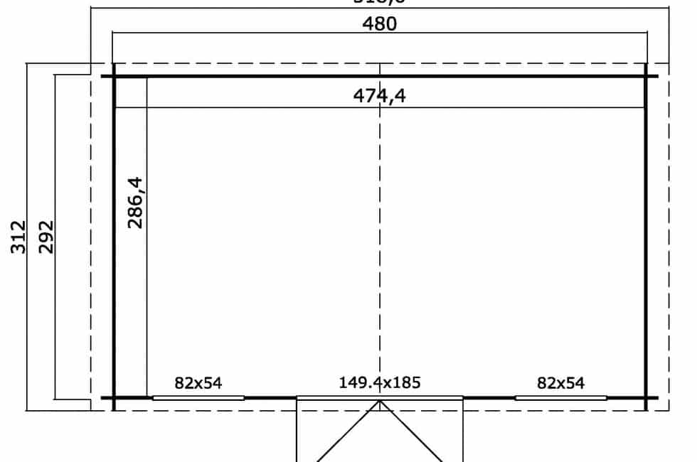 Boston 480x292cm Záhradná chatka