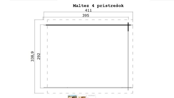 Maltez 4 prístrešok k chatke univerzál